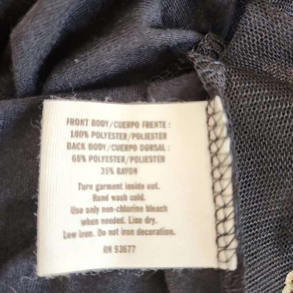 Degree Black Sheer Tank Top with Gold Sequences - Picture 6 of 6